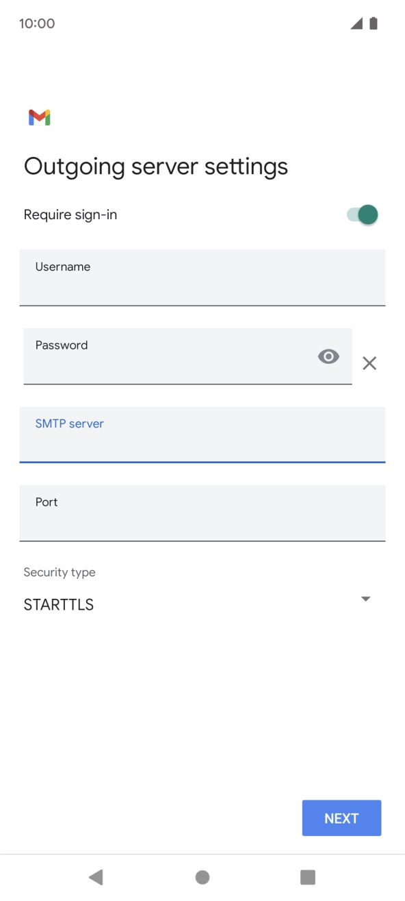 Press the field below 