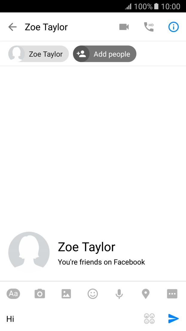 Write the required message and press the send icon.