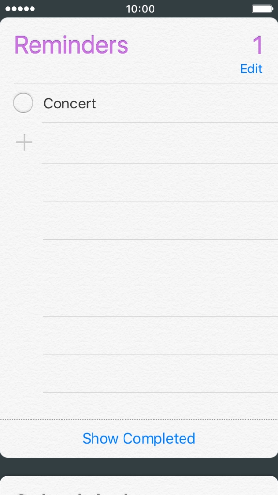 Press the field next to the reminder.