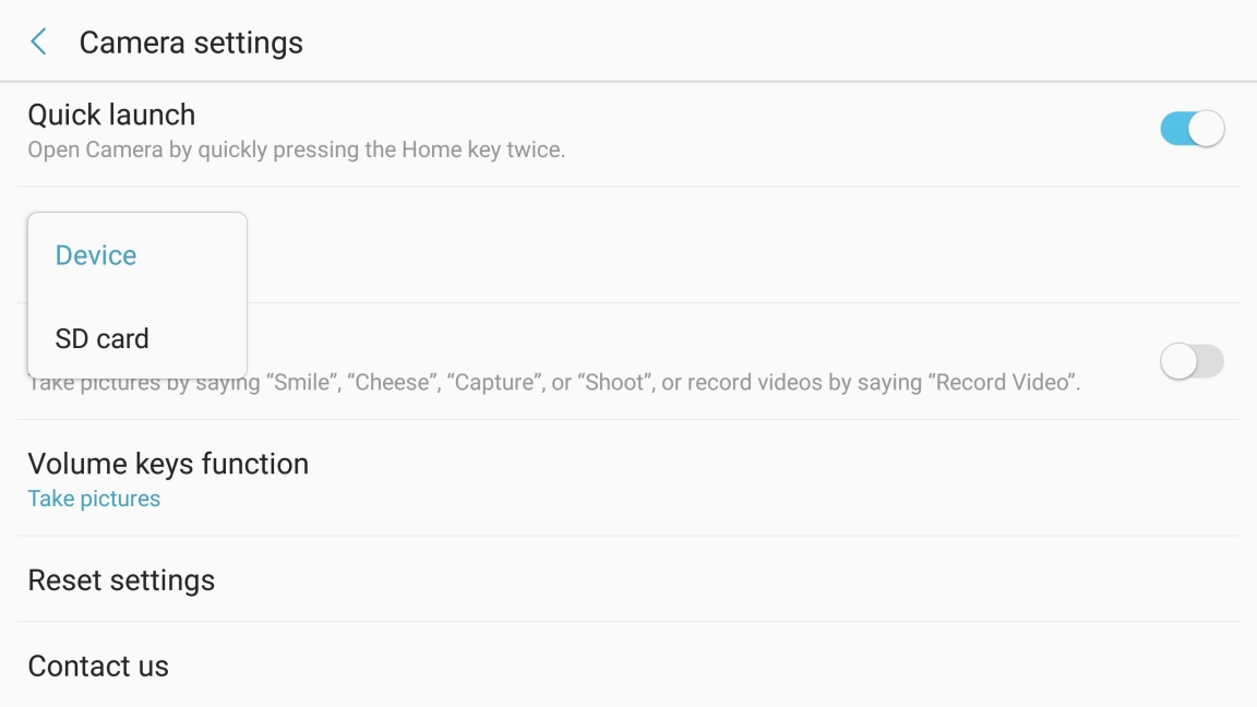 Press Device to save your pictures in the phone memory.