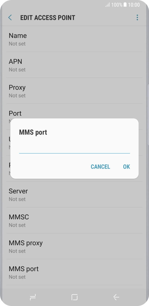 Key in 80 and press OK.