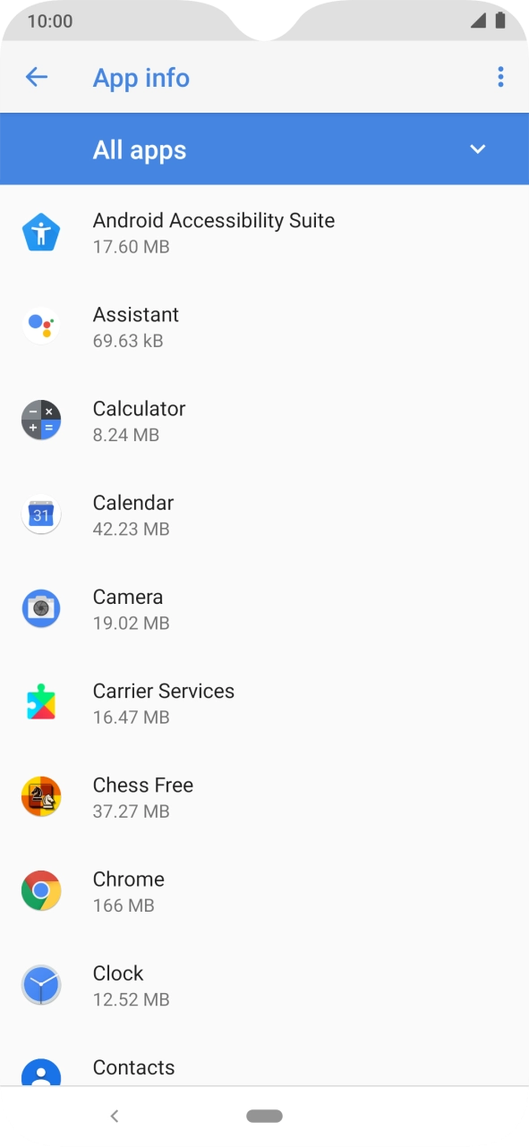 Press the required app.