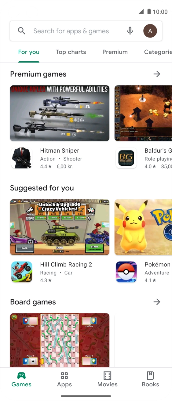 Press the search field. Press the search field.