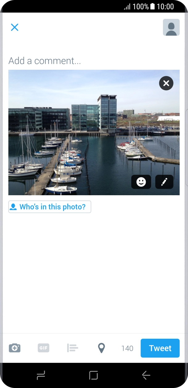 Press the text input field.