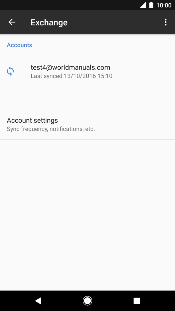 Press the required email account.