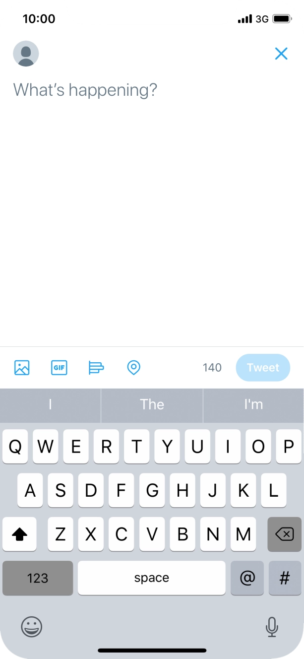 Press the text input field.