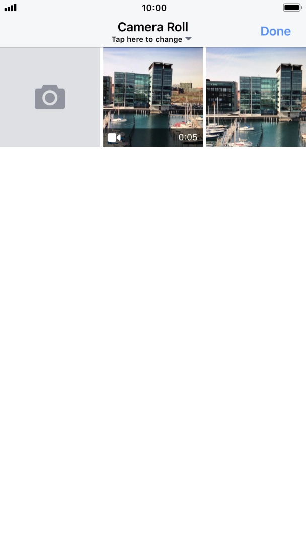 Press the required picture or video clip. Press the required picture or video clip.