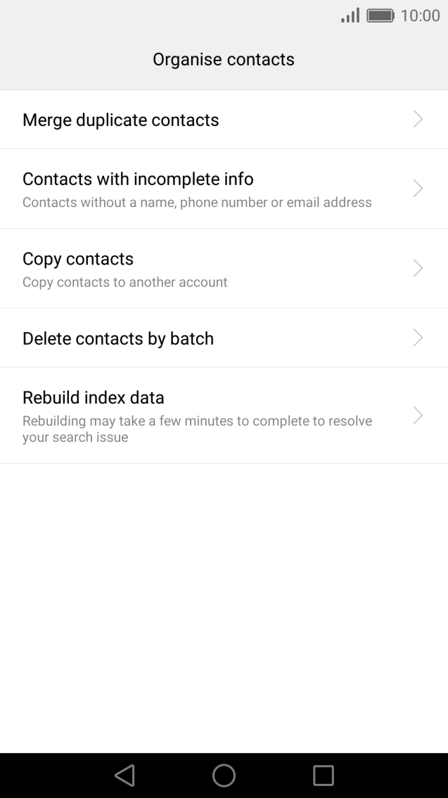Press Merge duplicate contacts.