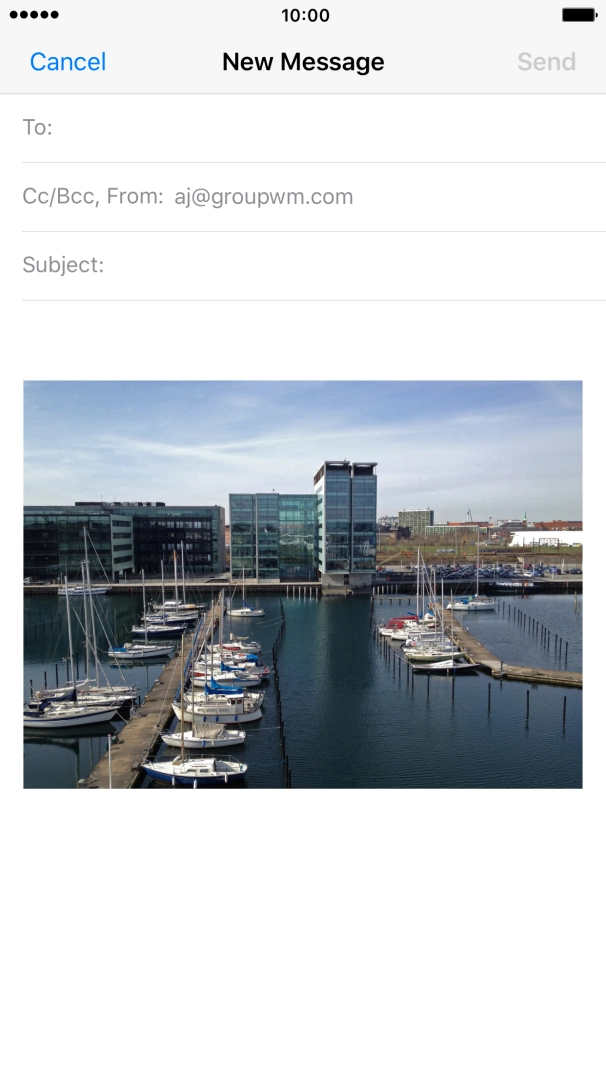 Press the search field and key in the first letters of the recipient's name.