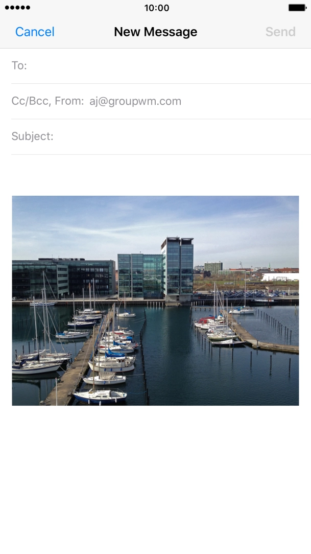 Press the search field and key in the first letters of the recipient's name.