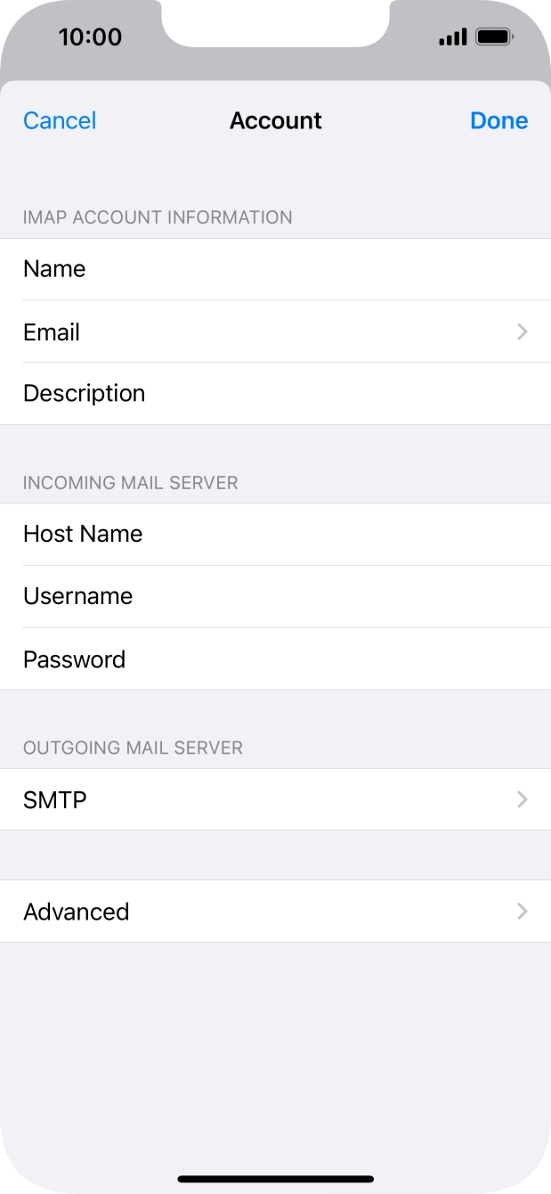 Press SMTP. Press SMTP.
