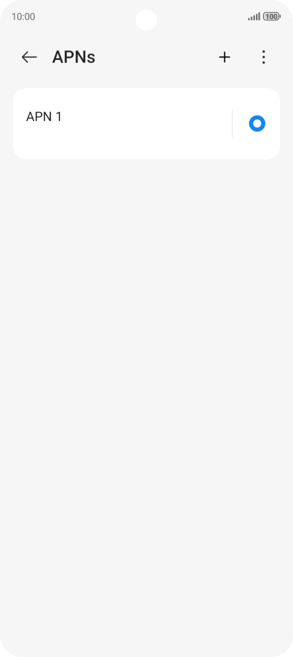 Press the new data connection icon.