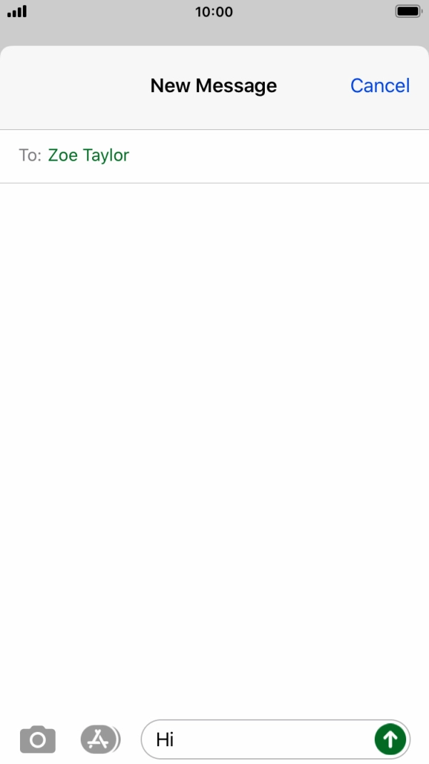Press the send icon.