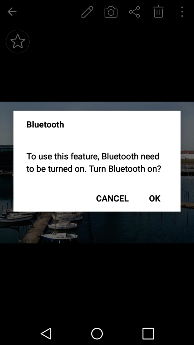 If Bluetooth is turned off, press OK to turn it on.