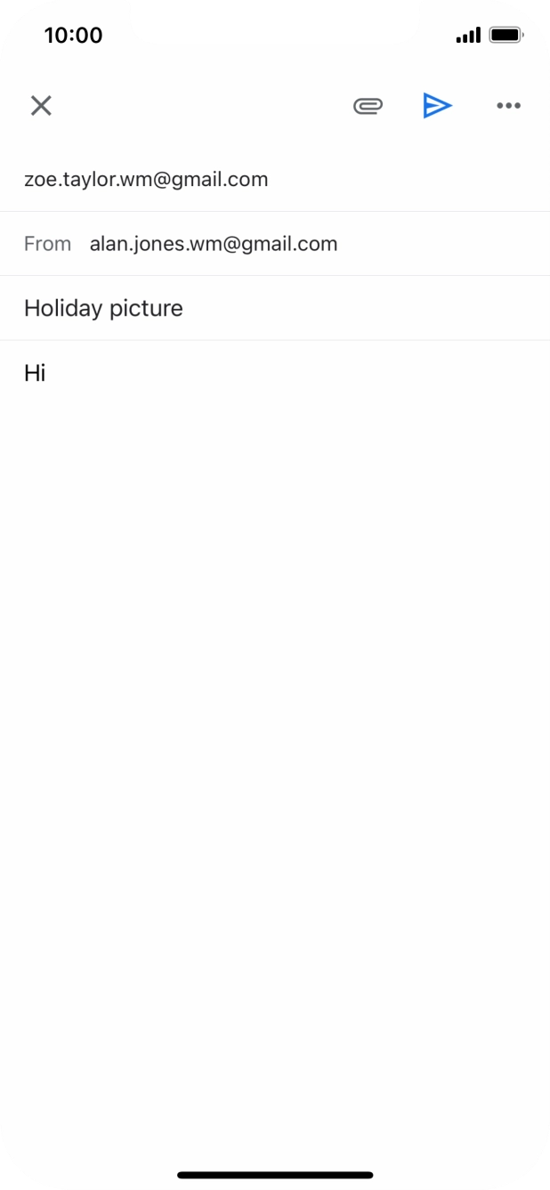 Press the send icon.