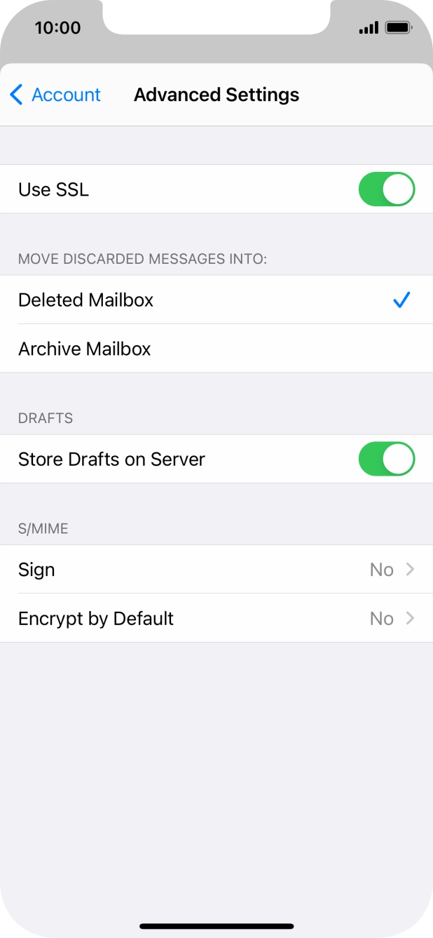 Press the indicator next to 