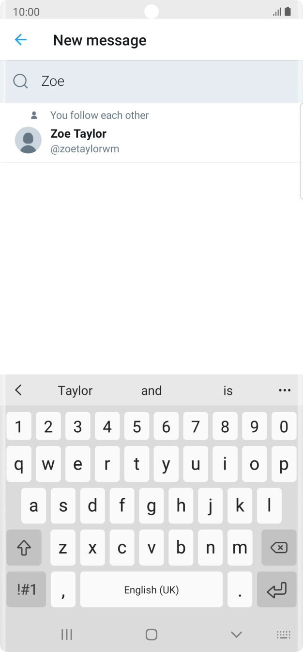 Key in the first letters of the recipient's name and press the required contact.