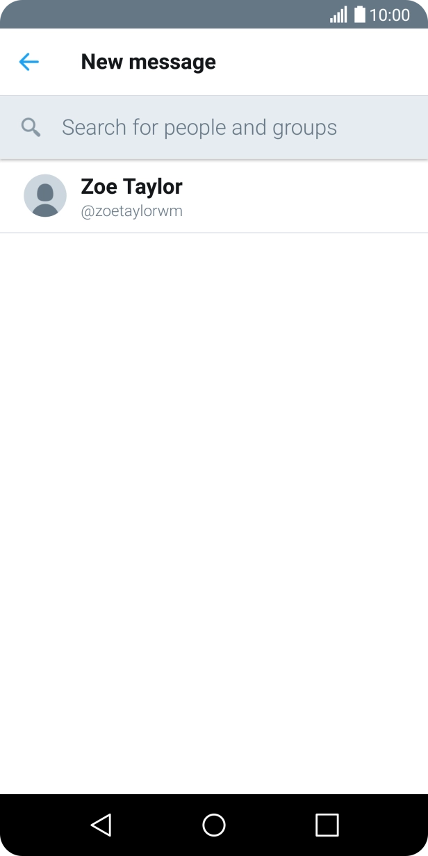 Press the search field.