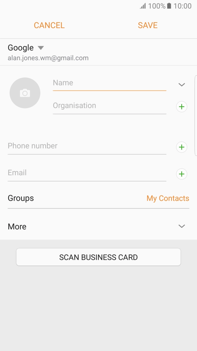Press the address book drop down list.
