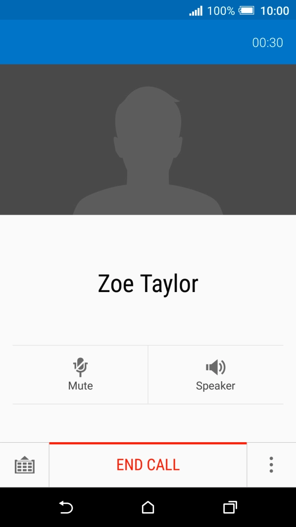 Press END CALL.