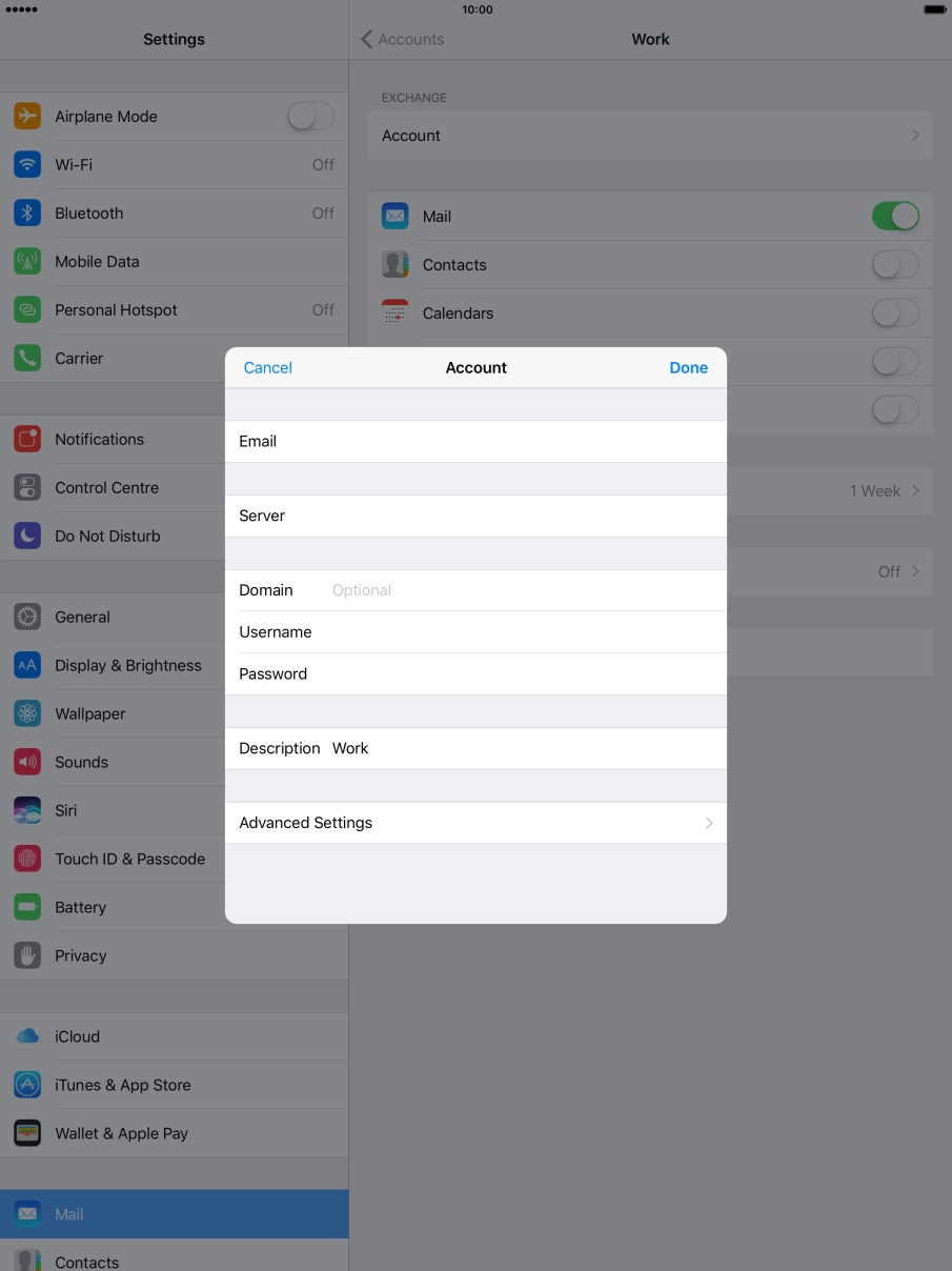 Press Advanced Settings.