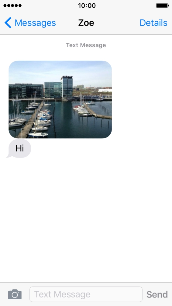 Press the required picture message to see the contents attached.