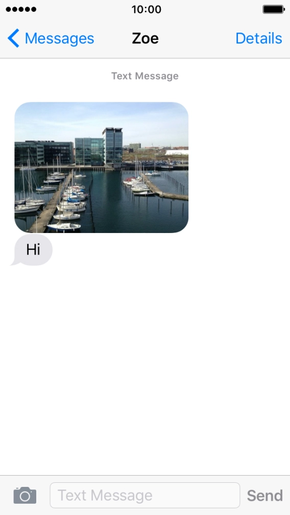 Press the required picture message to see the contents attached.