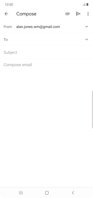 Press To and key in the first letters of the recipient's name. Press To and key in the first letters of the recipient's name.