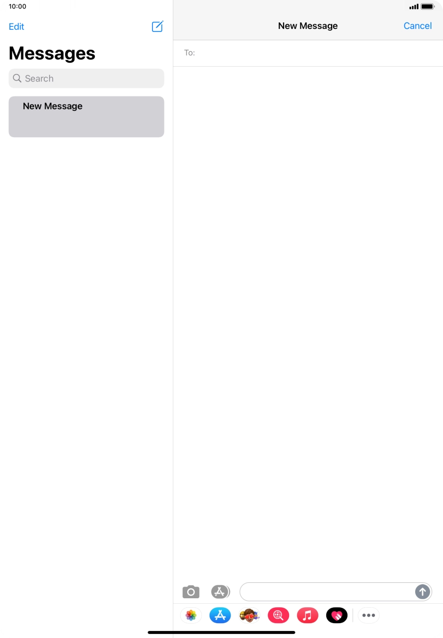 Press To: and key in the first letters of the recipient's name.