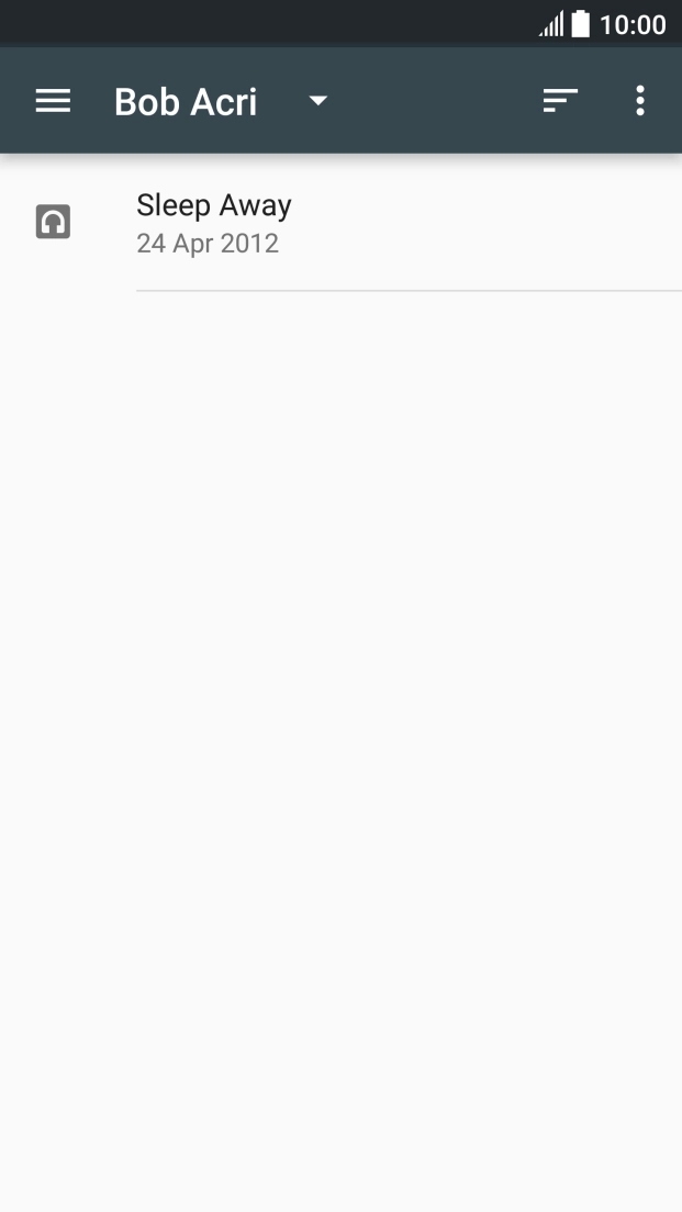 Press the required audio file.
