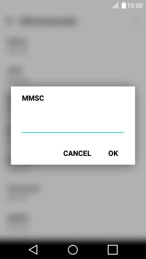 Key in http://mmsc.telstra.com:8002 and press OK.