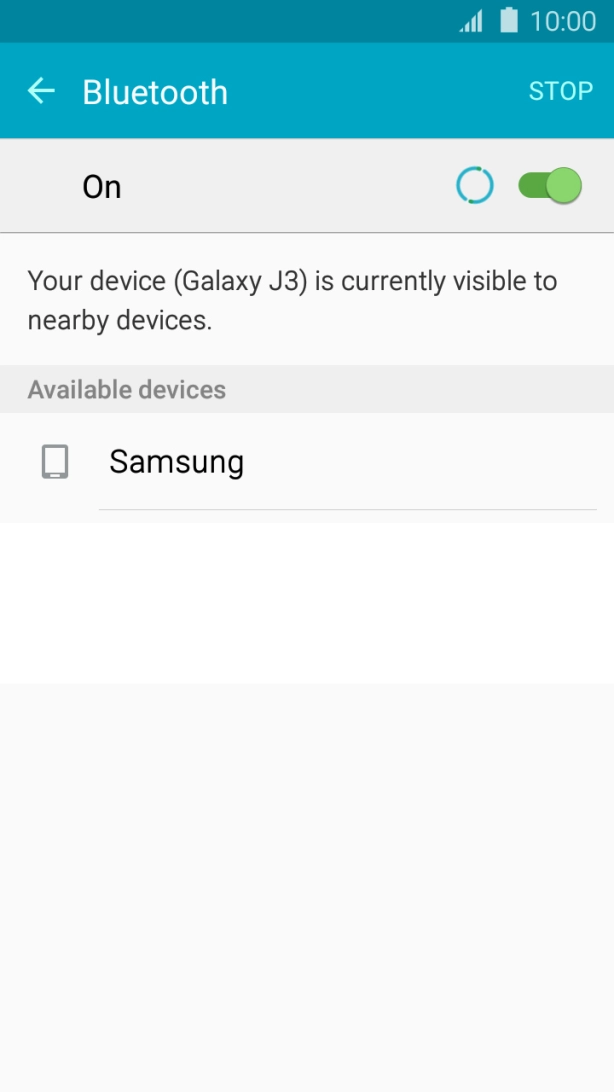 Press the required Bluetooth device and follow the instructions on the screen to pair the device with your phone.