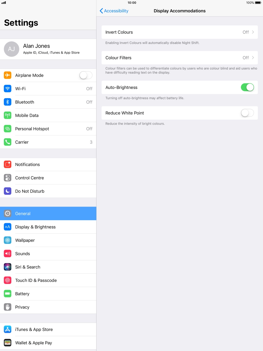 Press the indicator next to 