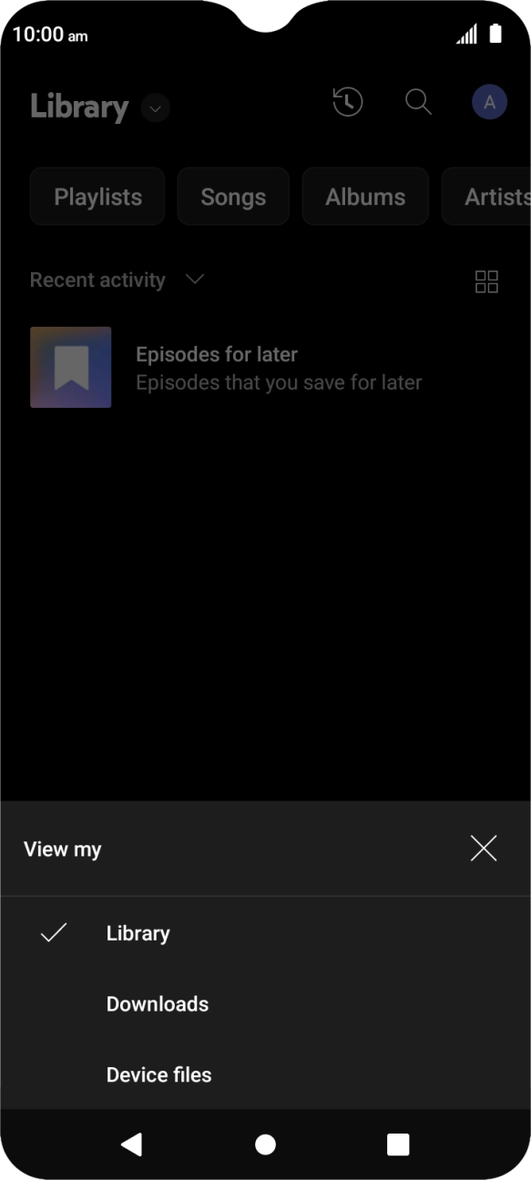 Press Device files and go to the required audio file.