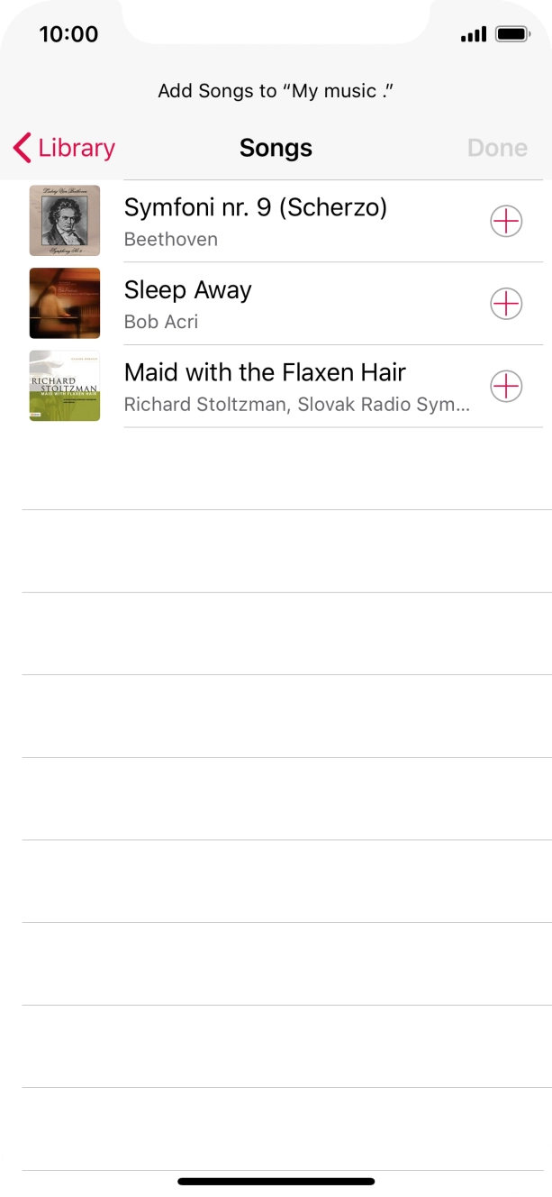 Go to the required category and press the required audio file.