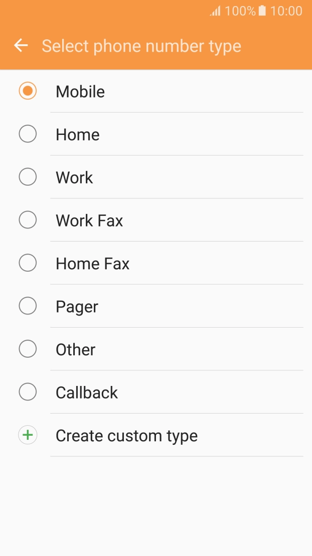 Press the required number type.
