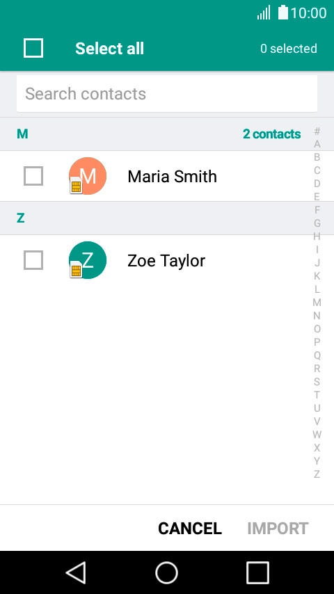 Press the field next to 