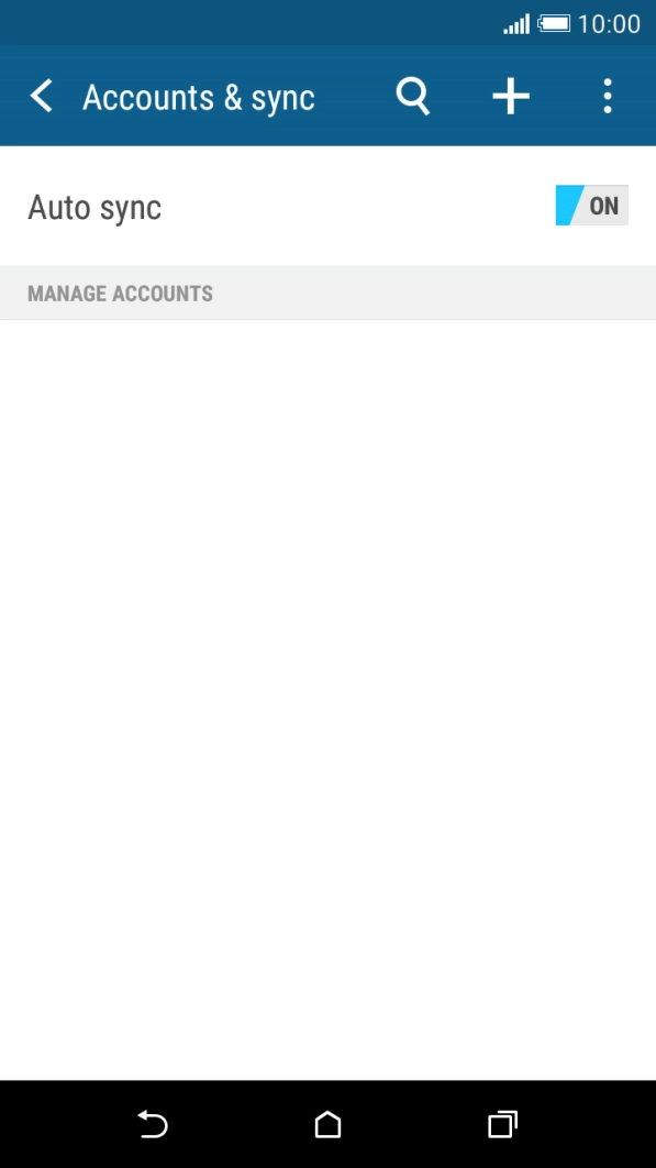 Press the add account icon. Press the add account icon.