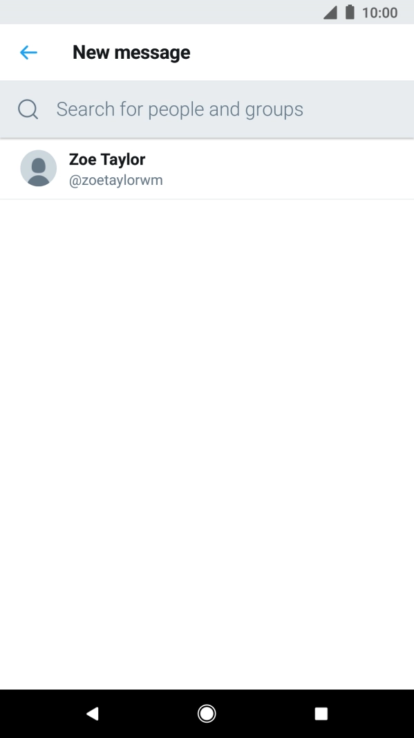 Press the search field.
