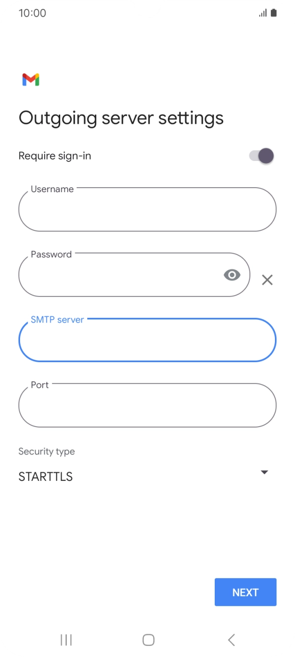 Press the field below 