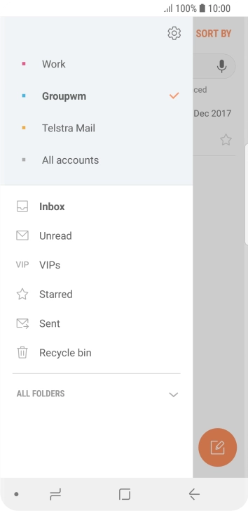 Press the settings icon. Press the settings icon.