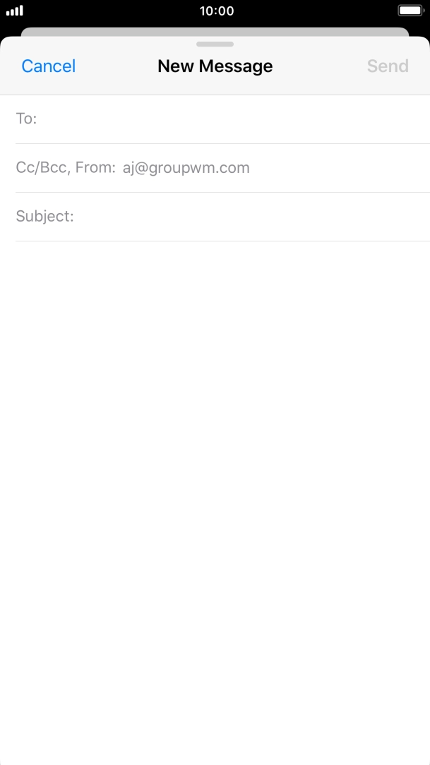 Press To and key in the first letters of the recipient's name.