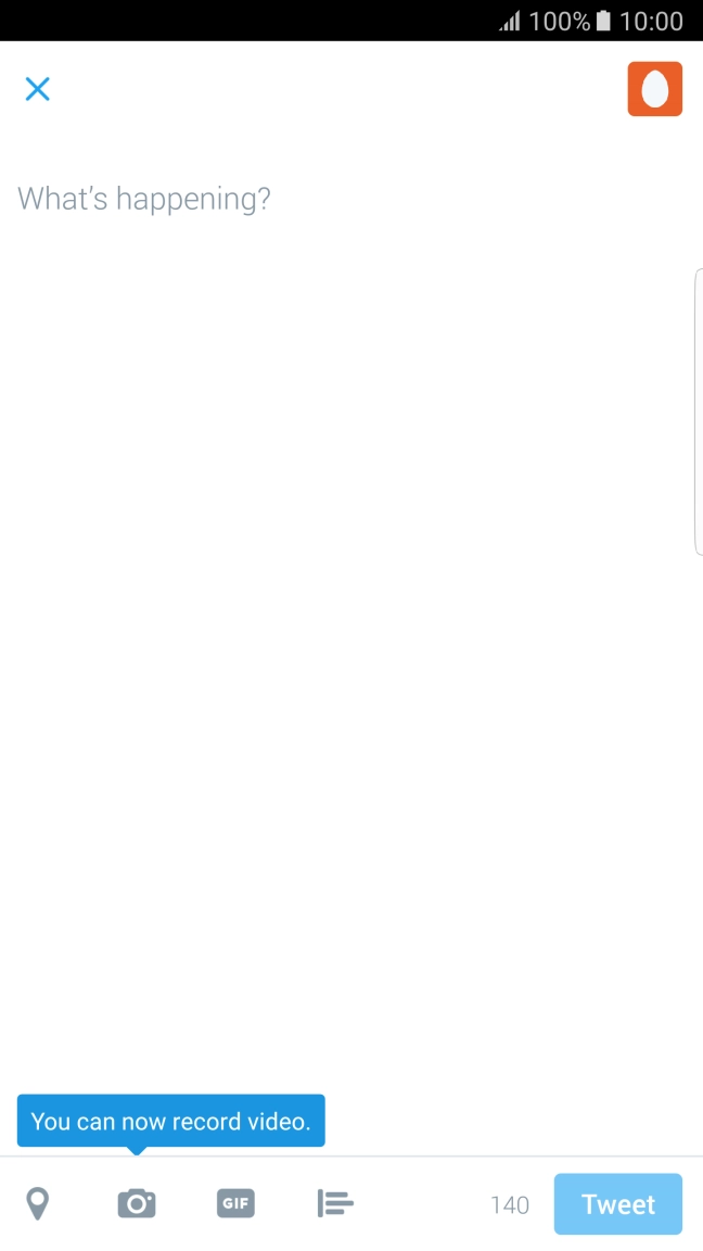 Press the text input field.