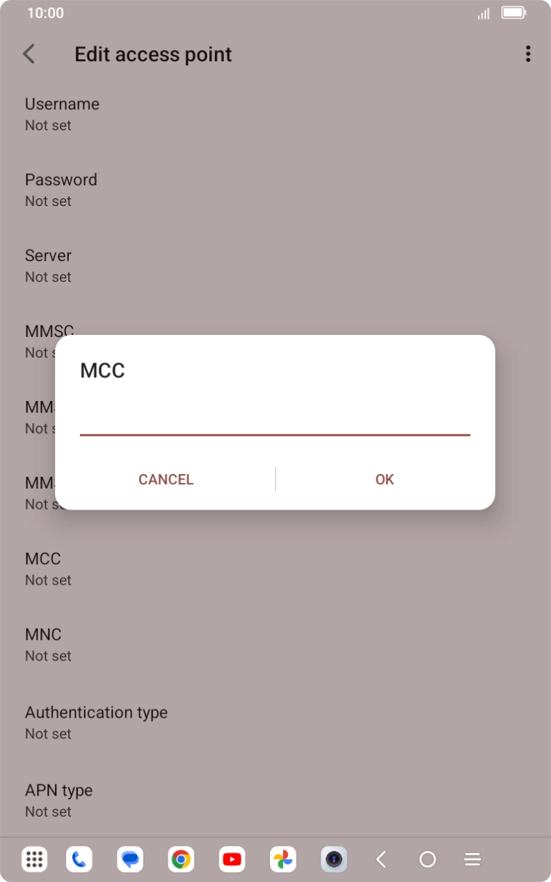 Key in 505 and press OK.