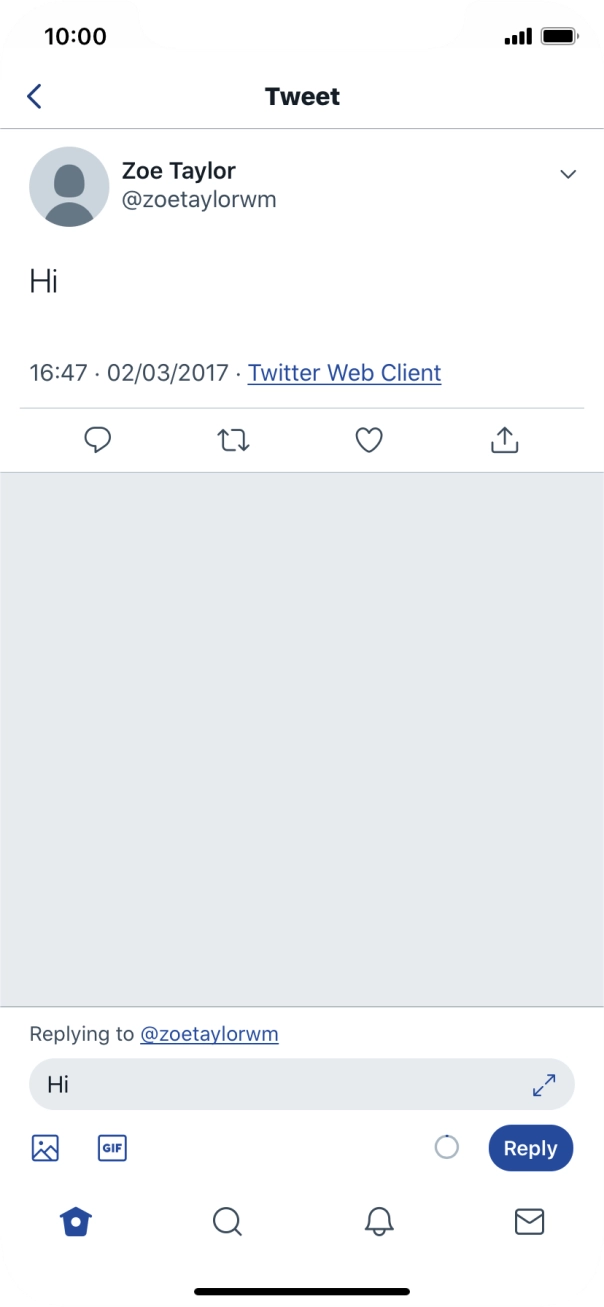 Write the required reply and press Reply.