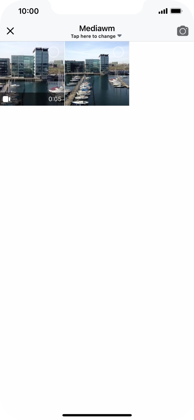 Press the required picture or video clip.