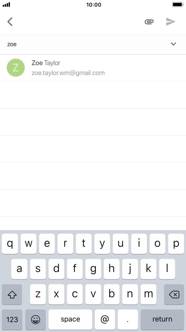 Press the required contact. Press the required contact.