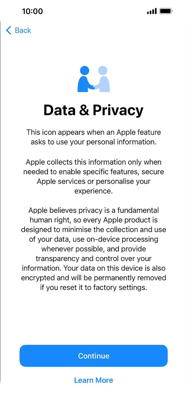 Press Continue. Press Continue.