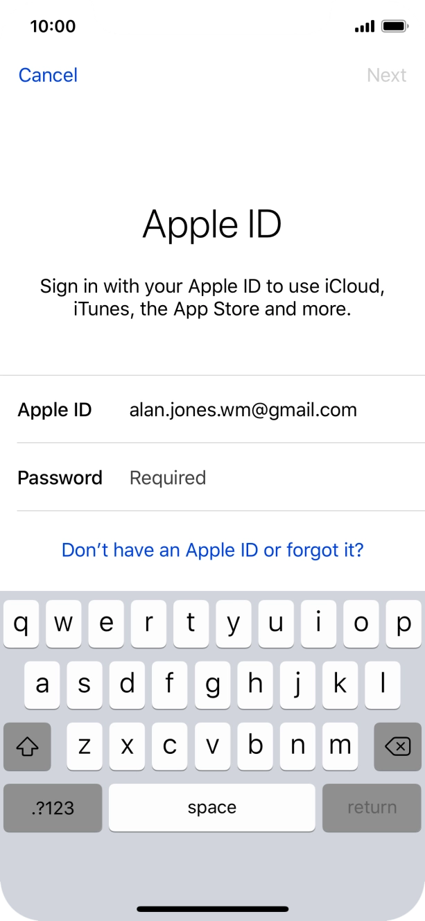 Press the field next to 