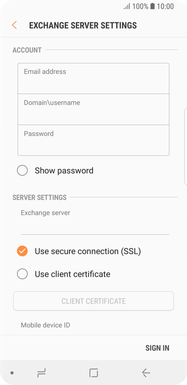 Press the field below 